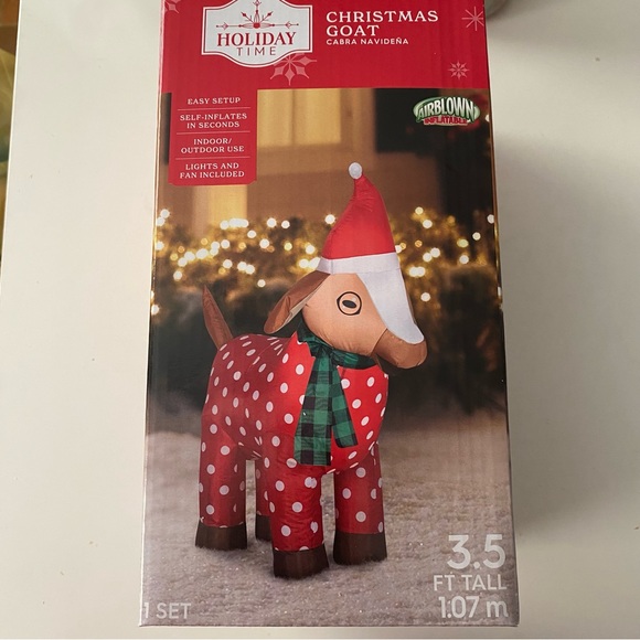 Holiday Time Holiday Christmas Goat Santa Suit Airblown Inflatable